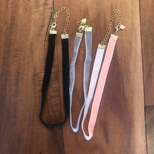 Set of 3 adjustable chokers